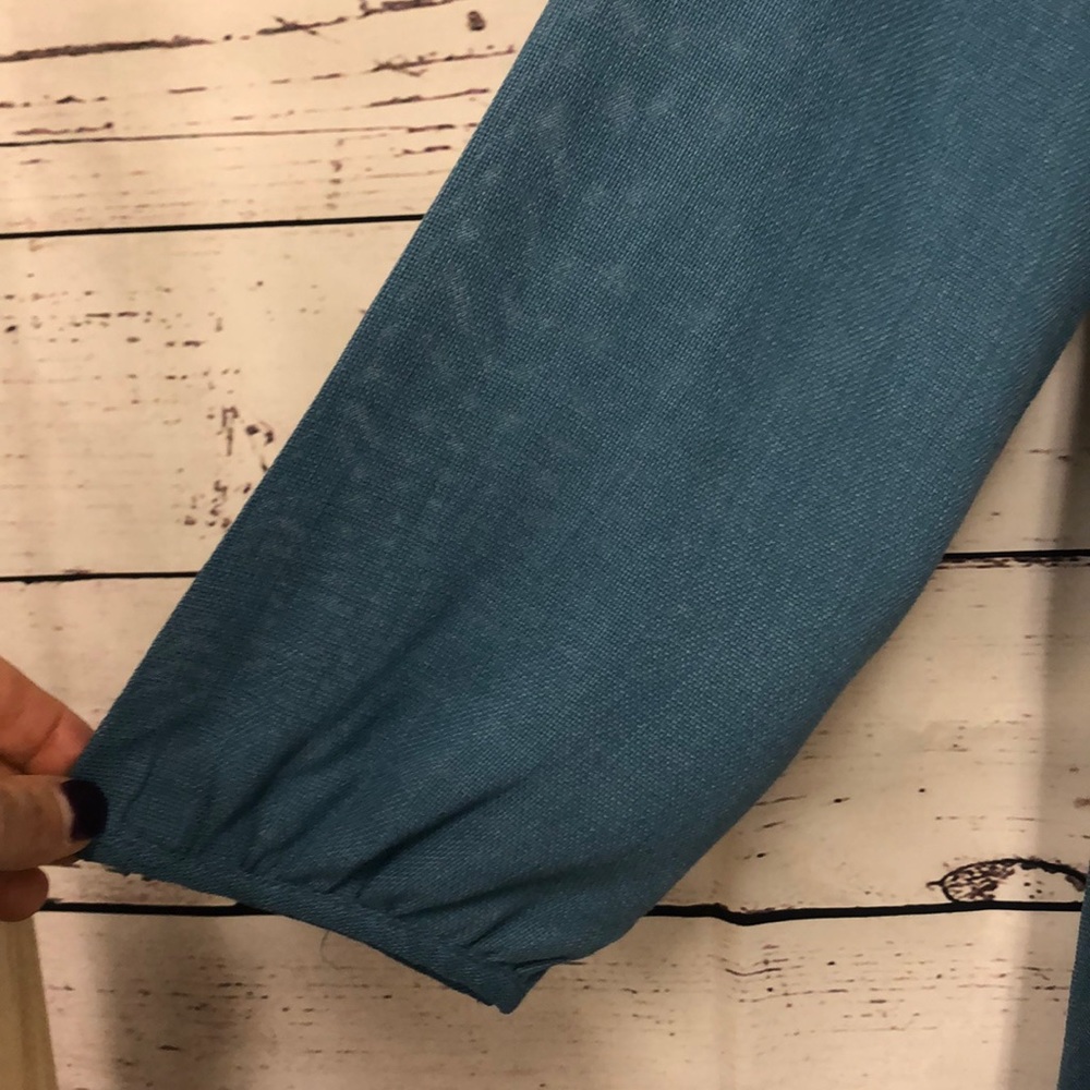 RETHM cornflower “denim” blue peasant top - Picture 3 of 5